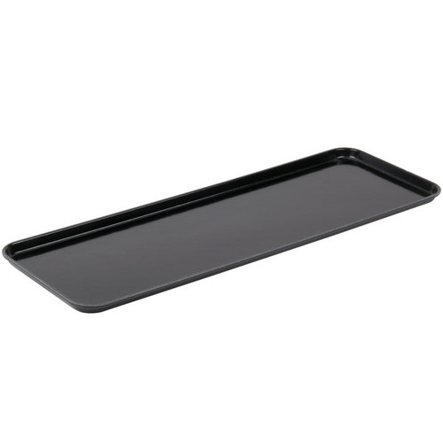 Cambro 1030MT110 10-7/16" x 30" x 3/4" Black Rectangular Fiberglass Market Display Tray