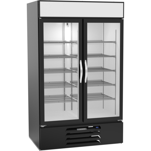 Beverage Air MMF44HC-1-B 47"W Two-Section Glass Door MarketMax Freezer Merchandiser