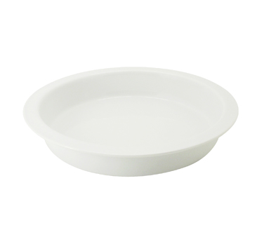 CAC China BF-R16 15.38" Dia. Super White Ceramic Round GN Food Pan (4 Each Per Case)