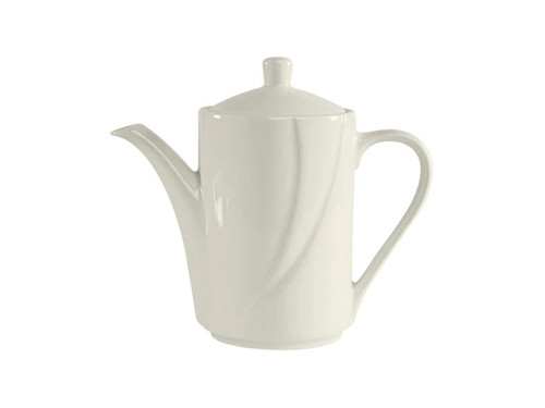Tuxton ASU-102 China Coffee Pot/Teapot 18 - 26 Oz. Pearl White - 4 Dozen Per Case (6 Each Per Case)