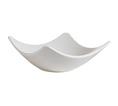 CAC China SHA-H10 10.5" L Bone White Porcelain Square Accessories Bowl (1 Dozen)