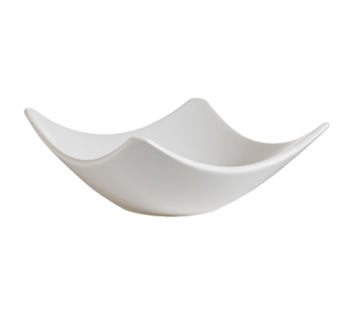 CAC China SHA-H10 10.5" L Bone White Porcelain Square Accessories Bowl (1 Dozen)