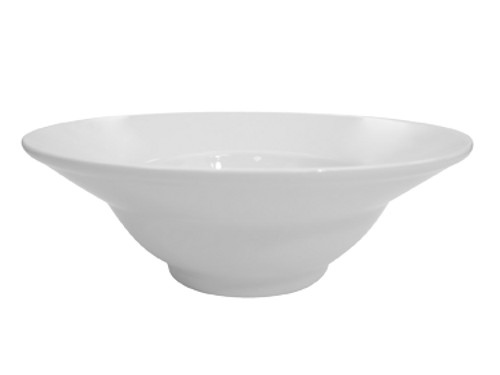CAC China MXB-12 12" Dia. 56 Oz. Super White Porcelain Round Catering Collection Mix Bowl (6 Each Per Case)