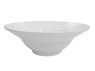 CAC China MXB-12 12" Dia. 56 Oz. Super White Porcelain Round Catering Collection Mix Bowl (6 Each Per Case)
