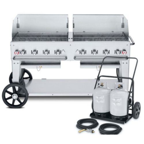 Crown Verity CV-MCC-60WGP 69" Cart Grill With Tank Cart - 129,000 BTU
