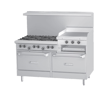 Garland U60-6R24RR 60" Gas U Series Restaurant Range - 301,000 BTU