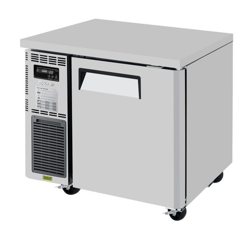 Turbo Air JUF-36S-N 35.38"W One-Section Stainless Steel Door J Series Side Mount Undercounter Freezer