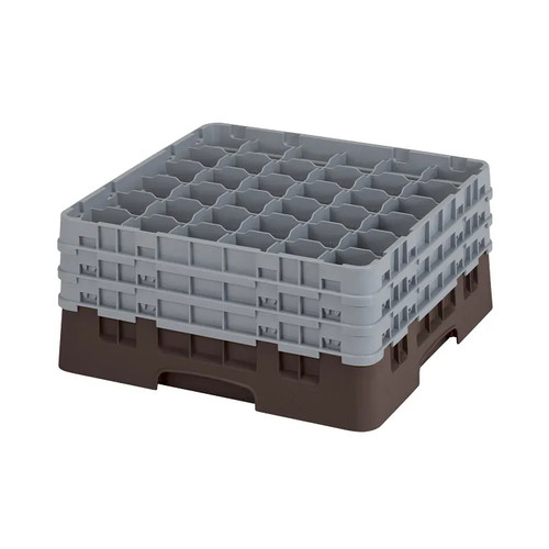 Cambro 36S738167 Camrack Glass Rack With (3) Soft Gray Extenders - 3 Cases
