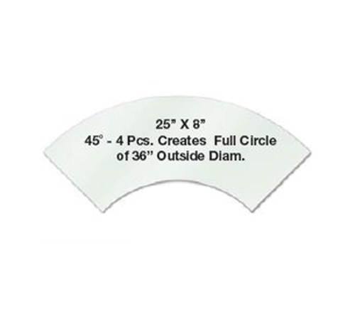 Eastern Tabletop 02508AC 25"L x 8"W 3/8" Clear Acrylic Riser Shelf