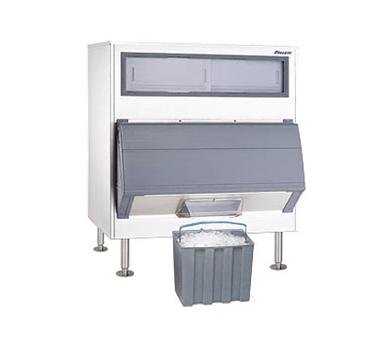 Follett LLC DEV1475SG-60-LP Low-Profile Ice-DevIce 1490 lbs. Stainless Steel Ice Bin with Totes Ice Carrier and Front Chute