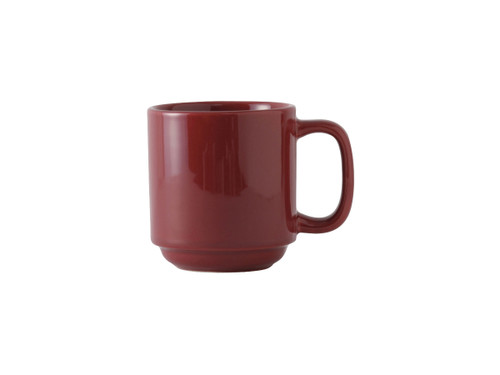 Tuxton D6M-110J 3-3/8" 11 Oz. Ceramic Cranberry Yukon Mug (2 Dozen Per Case)