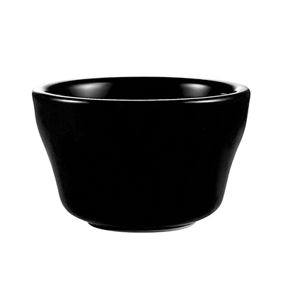 CAC China LV-4-BLK 7.25 Oz. Black Ceramic Round Las Vegas Bouillon (3 Dozen Per Case)