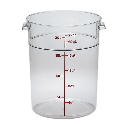 Cambro RFSCW22135 22 qt Clear Round Camwear Storage Container