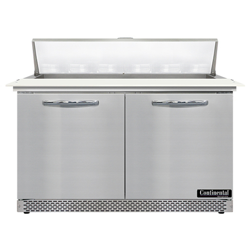 Continental Refrigerator SW48N12C-FB 48" W Two-Section Two Door Sandwich Unit