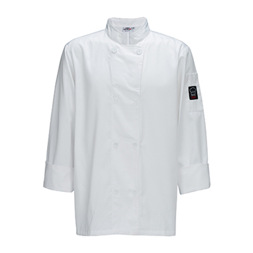 Winco UNF-6WL White Mulholland Large Chef Jacket