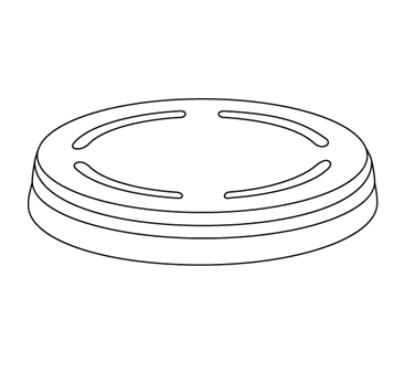 Dinex DX71-73 1.5 oz. Disposable Lid