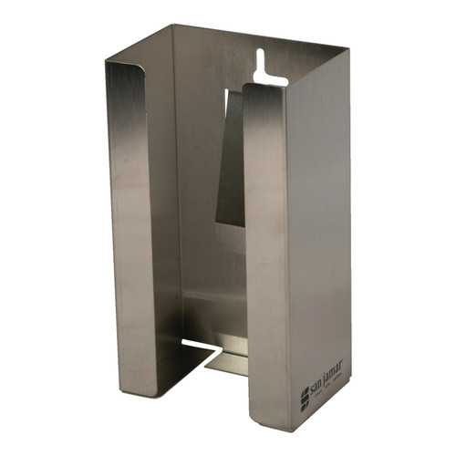 San Jamar G0801 1 Box Capacity Stainless Steel Disposable Glove Dispenser