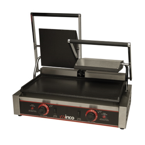 Winco ESG-2 19" Electric Countertop Double Sandwich Grill - 120 Volts