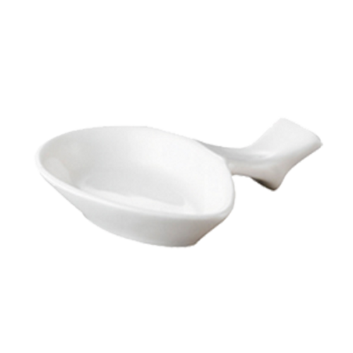 CAC China CN-A2 Super White Porcelain Accessories Spoon and Chopstick Stand (6 Dozen Per Case)