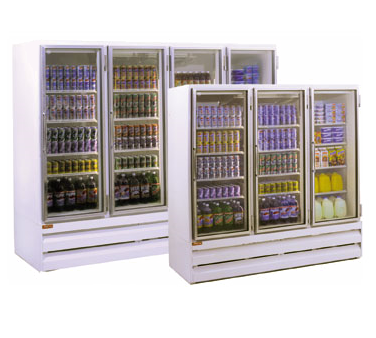 Howard McCray GR65BM-B 78" W Three-Section Glass Door Refrigerator Merchandiser