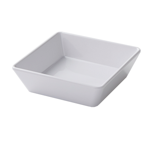 American Metalcraft MELSQ6 16 Oz. Plastic White Square Endurance Bowl