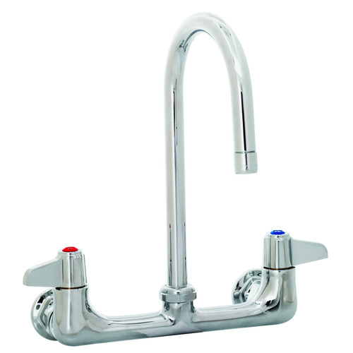 T&S Brass 5F-8WLX05 Equip Faucet 8" centers wall mount 5-1/2" swivel gooseneck