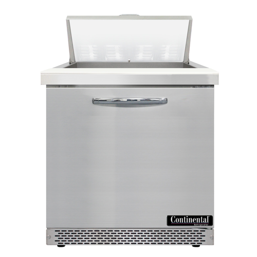 Continental Refrigerator D32N8-FB 32" W One-Section One Door Designer Line Sandwich Unit