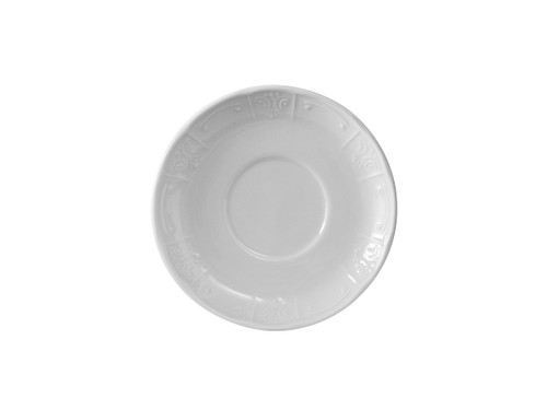 Tuxton CHE-054 5-5/8" Porcelain Porcelain White Round Saucer (3 Dozen Per Case)