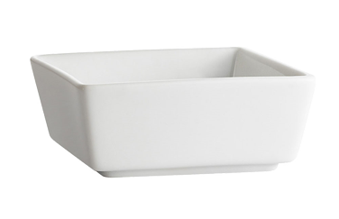 CAC China F-BW4 5 Oz. Super White Porcelain Square Fortune Bowl (4 Dozen Per Case)
