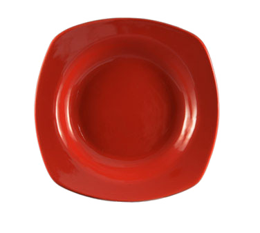 CAC China P-88-R 22 Oz. Red Ceramic Square Festiware Pasta Bowl (1 Dozen)