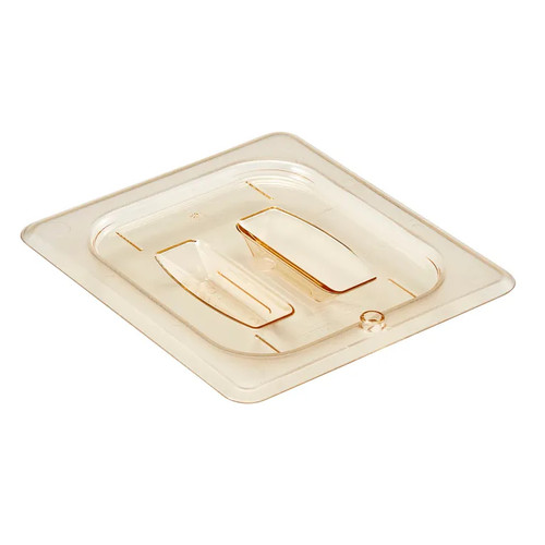 Cambro 60HPCH150 H-Pan 1/6 Size Amber Cover - 6/Case