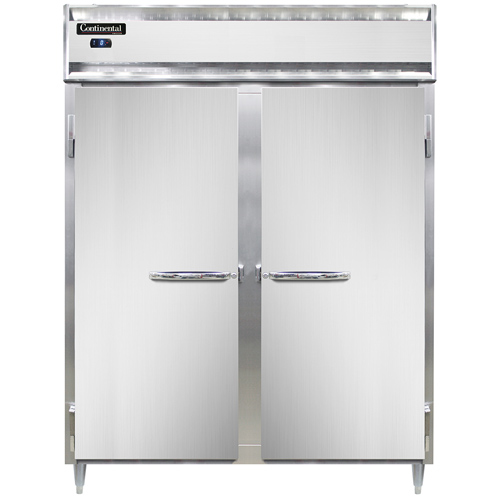 Continental Refrigerator D2FESNSS 57" W Two-Section Solid Door Reach-In Designer Line Wide Freezer - 115 Volts