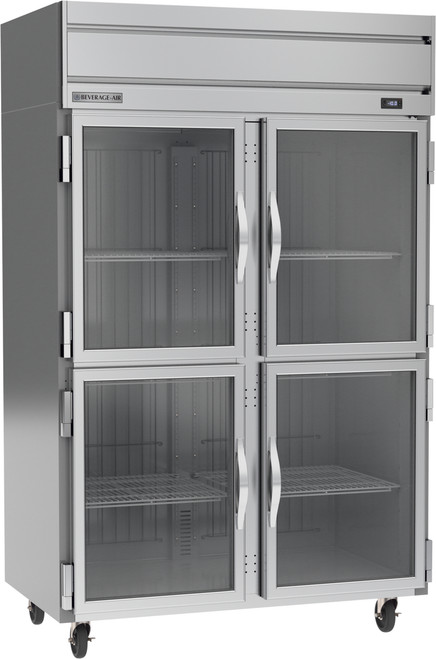 Beverage Air HF2HC-1HG 52" W Two-Section Glass Door Reach-In Horizon Series Freezer - 115 Volts