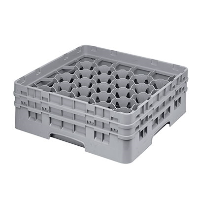 Cambro 30S434151 Camrack Glass Rack With (2) Soft Gray Extenders - 4 Cases