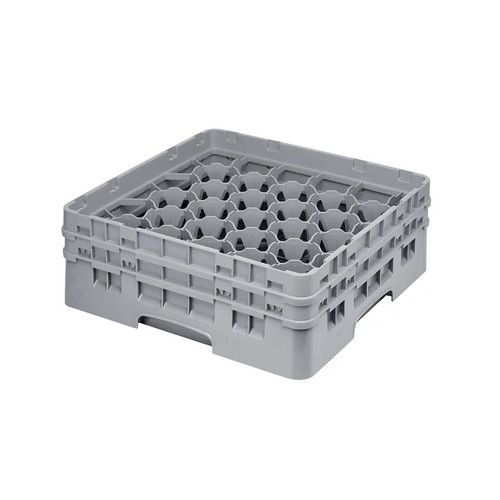 Cambro 30S434151 Camrack Glass Rack With (2) Soft Gray Extenders - 4 Cases