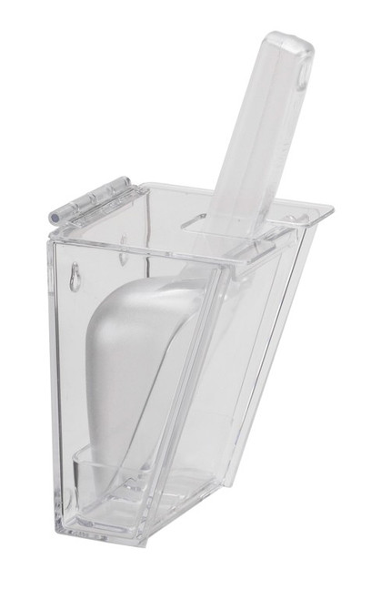 Cal-Mil 790 4.5" W x 10" H x 4" D Clear Polycarbonate Wall Mount Scoop Holder