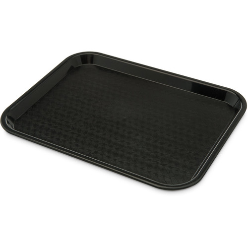 Carlisle CT101403 13.87" W x 10.75" D x 0.79" H Black Rectangle Café Tray