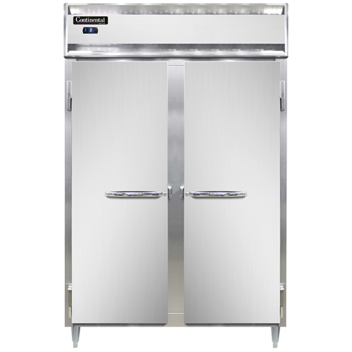 Continental Refrigerator DL2FS-SS 52" W Two-Section Solid Door Reach-In Designer Line Freezer - 115 Volts