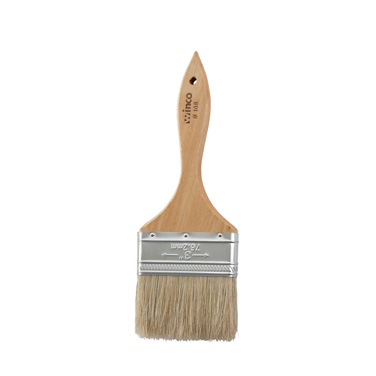 Winco WBR-30 Pastry Brush 3" Wide Boar Hair Bristles Wooden Handle Metal Ferrules