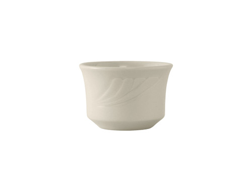 Tuxton YEB-0752 3-5/8" 7 Oz. Ceramic American White/Eggshell Round Bouillon (3 Dozen Per Case)