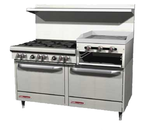 Southbend 4605DD-2RR-LP 60.75" Liquid Propane Ultimate Restaurant Range - 302,500 BTU