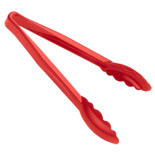 Cambro 9TGS404 9" Red Lugano Tongs - 12/Case