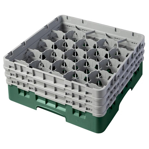 Cambro 20S638119 Camrack Glass Rack With (3) Soft Gray Extenders - 3 Cases