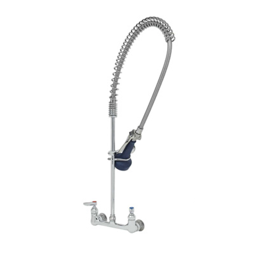 T&S Brass B-0133-B08-M EasyInstall Pre-Rinse Unit spring action wall mount base 8"