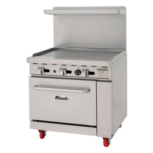 Migali C-RO-36G-NG 36" Natural Gas Range with Griddle - 102,000 BTU