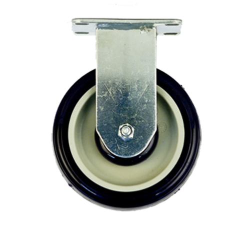 New Age C460 5" Dia Urethane Wheel Tread Rigid Plate Caster - 250 Lbs.