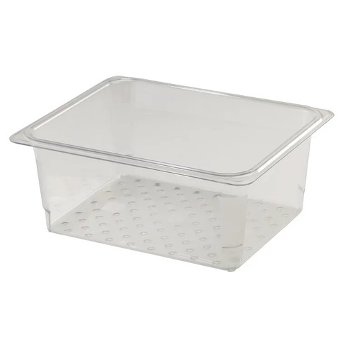 Cambro 25CLRCW135 Camwear 1/2 Size Clear Colander 5" Deep