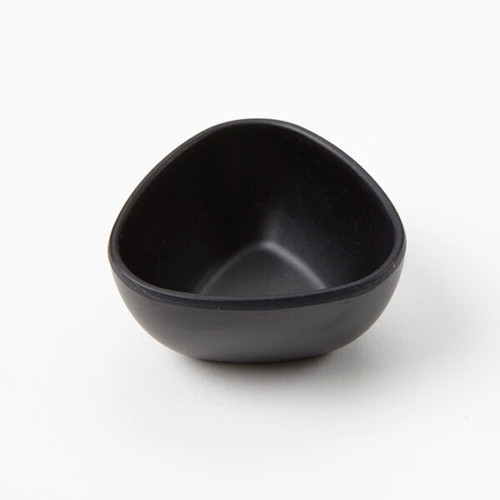 American Metalcraft TSCB2 2 Oz. Bamboo Black Triangular Sauce Cup