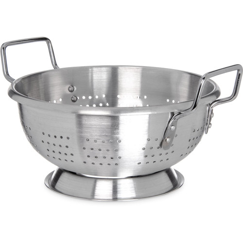 Carlisle 60278 8 Qt. Aluminum Satin Finish Colander