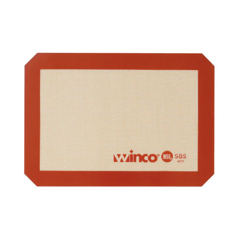 Winco SBS-11 Baking Mat 8-1/4" x 11-3/4" 1/4 Size Fiber Glass Silicone